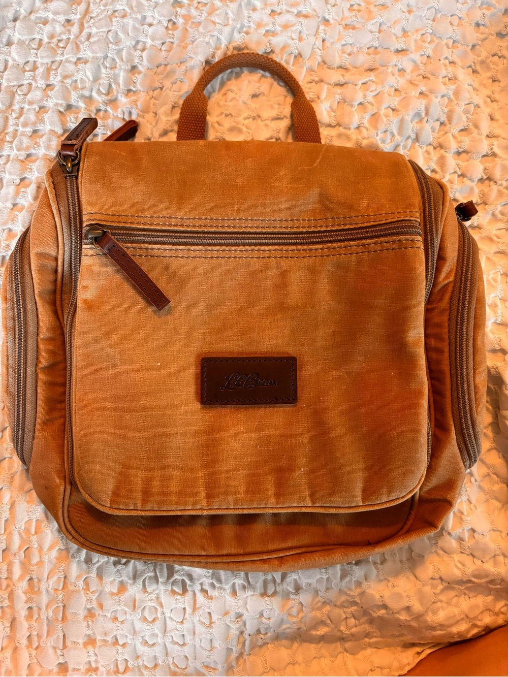 L.L. Bean Canvas Toiletry Kit in Tan Brown